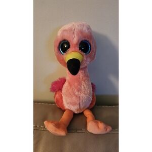 Beanie Boos Gilda TY Large 13" Pink Flamingo Plush Sparkle Eyes Animal‎ 3 & UP